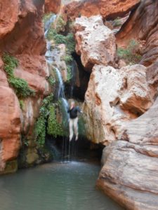 My plunge from the Elves Chasm waterfall.